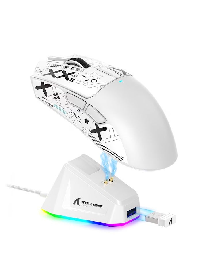 Attack Shark X11 Tri-mode Bluetooth Wireless Gaming Mouse with with Magnetic Charging Dock, Lightweight Anti Slip Mouse, PixArt PAW3311 Sensor, 22K DPI, BT/2.4Ghz/Wired, for PC/MAC - Image 1